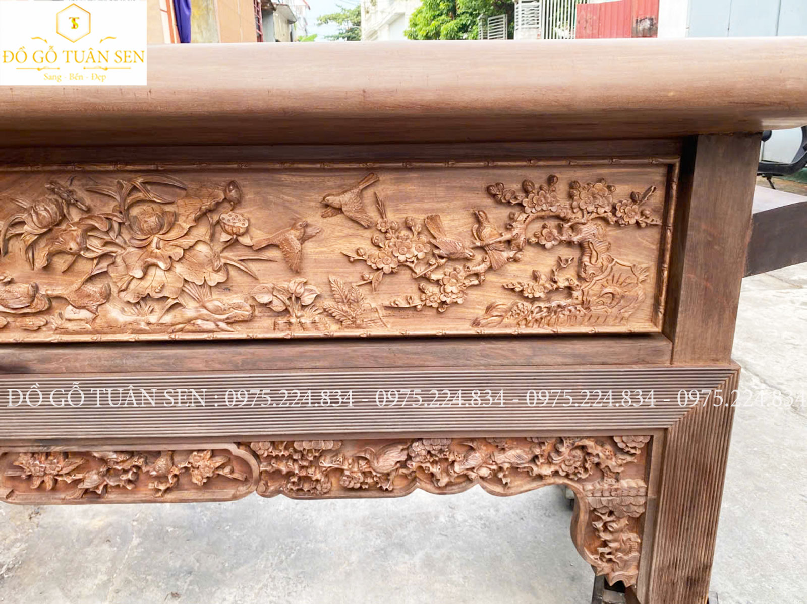 Nét đẹp nổi bật của bộ trường kỷ Khổng Lồ gỗ gụ  